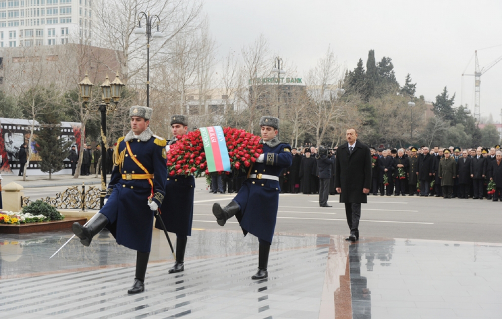 Le président Ilham Aliyev a participé à la cérémonie commémorative à la mémoire des victimes de la tragédie de Khodjaly