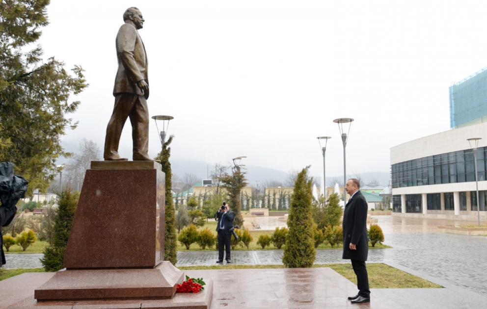 Le président azerbaïdjanais Ilham Aliyev est arrivé en visite à Gabala