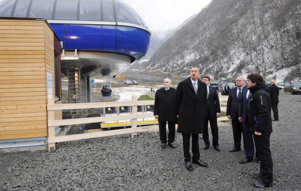 Le président Ilham Aliyev a pris connaissance de la construction de la station de ski alpin été -hiver «Tufan» à Gabala