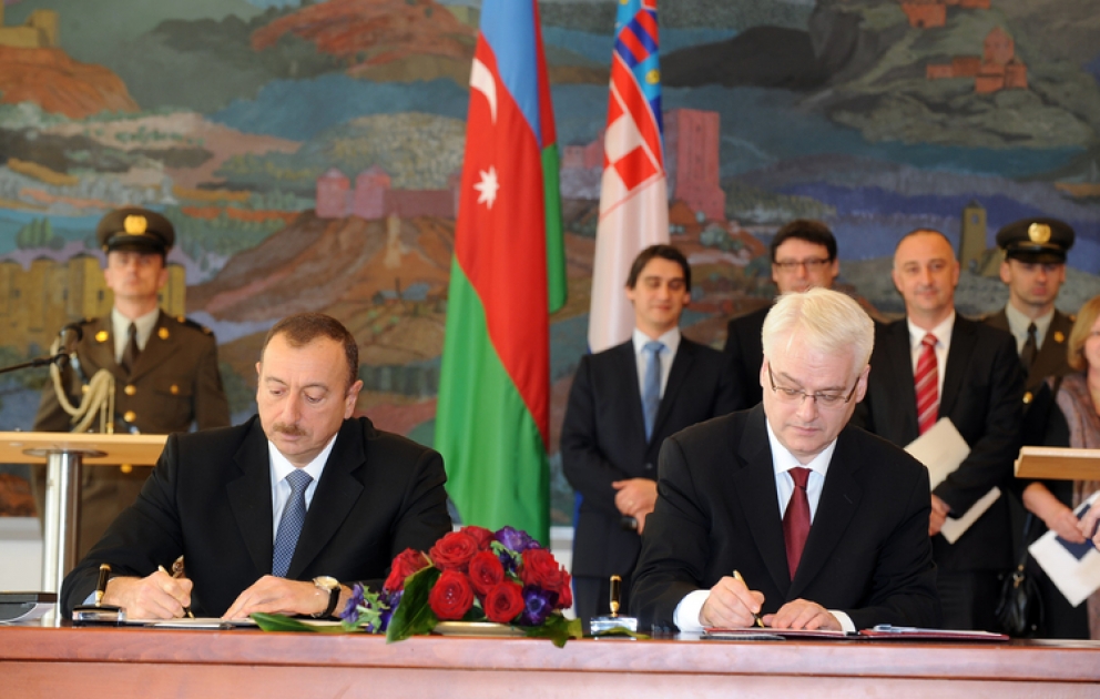 L’Azerbaïdjan et la Croatie ont signé la déclaration de Zagreb sur les relations de partenariat stratégique et d’amitié