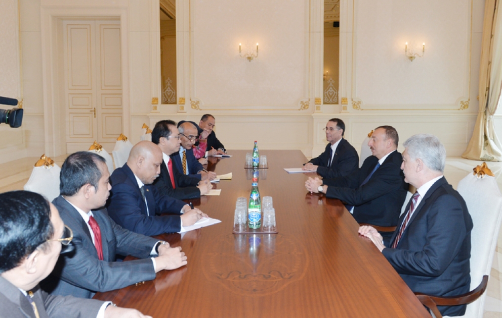 Le président azerbaïdjanais Ilham Aliyev a reçu la délégation dirigée par le président de la Chambre des représentants de l’Indonésie
