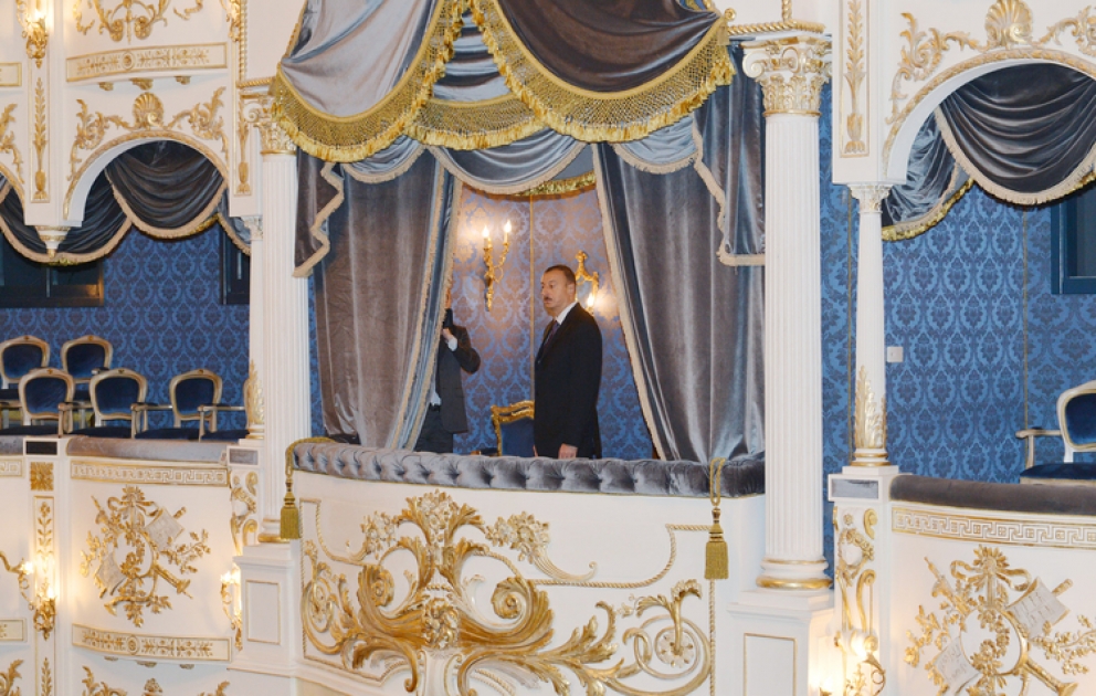 La mise en service du bâtiment du Théâtre musical d’Etat d’Azerbaïdjan suite aux travaux de restauration et de reconstruction