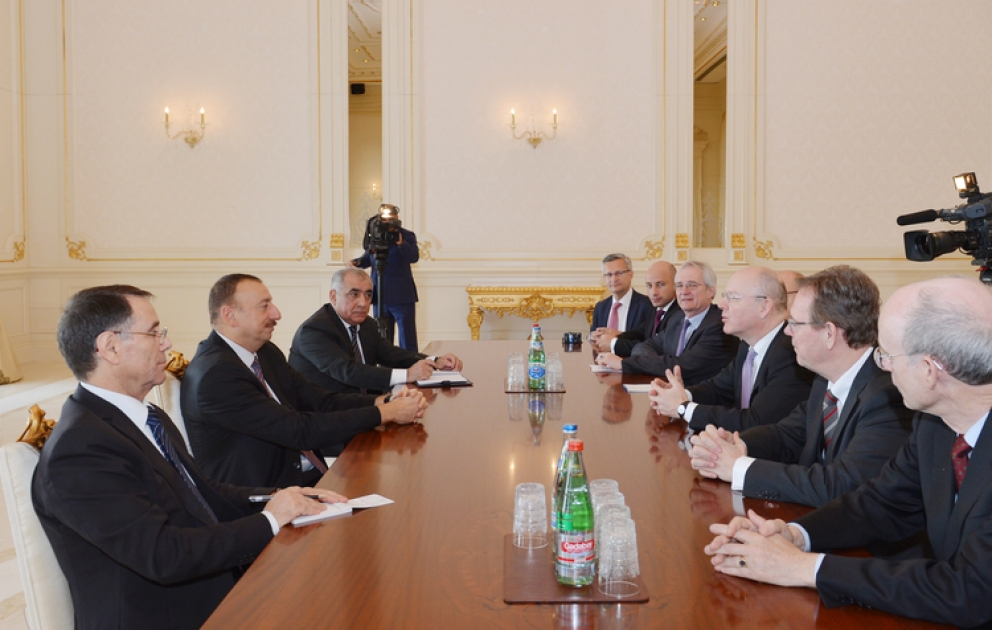 Le président azerbaïdjanais Ilham Aliyev a reçu la délégation conduite par le président du conseil d’administration de la Commerzbank AG