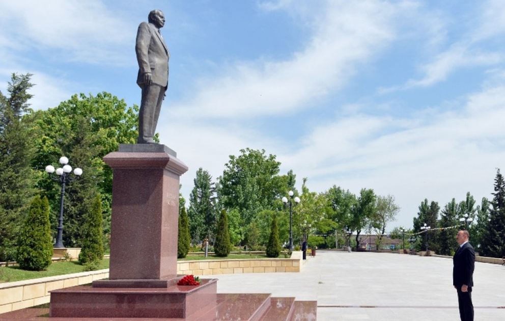 Le président azerbaïdjanais Ilham Aliyev est arrivé en visite à Chamakhy