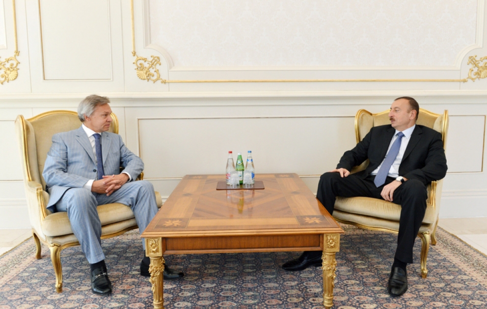 Le président azerbaïdjanais Ilham Aliyev a reçu le président de la commission des affaires internationales de la Douma d’Etat de la Fédération de Russie