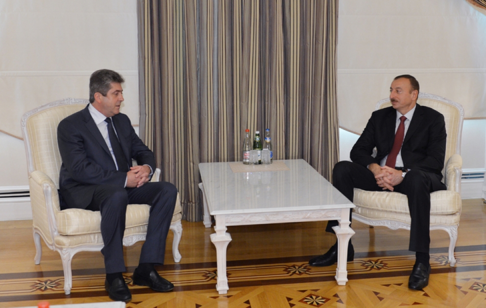 Le président azerbaïdjanais Ilham Aliyev a reçu l’ancien président bulgare