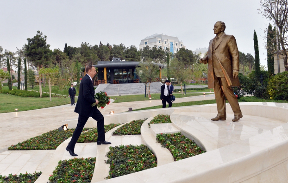 Le bâtiment administratif du Parti du Nouvel Azerbaïdjan dans l’arrondissement Binagadi a été inauguré