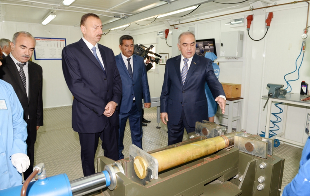 Le président Ilham Aliyev a assisté, lundi 1er juillet, à l’inauguration de l’usine de traitement des munitions de guerre «Araz» du Ministère de l’Industrie de Défense à Chrivan