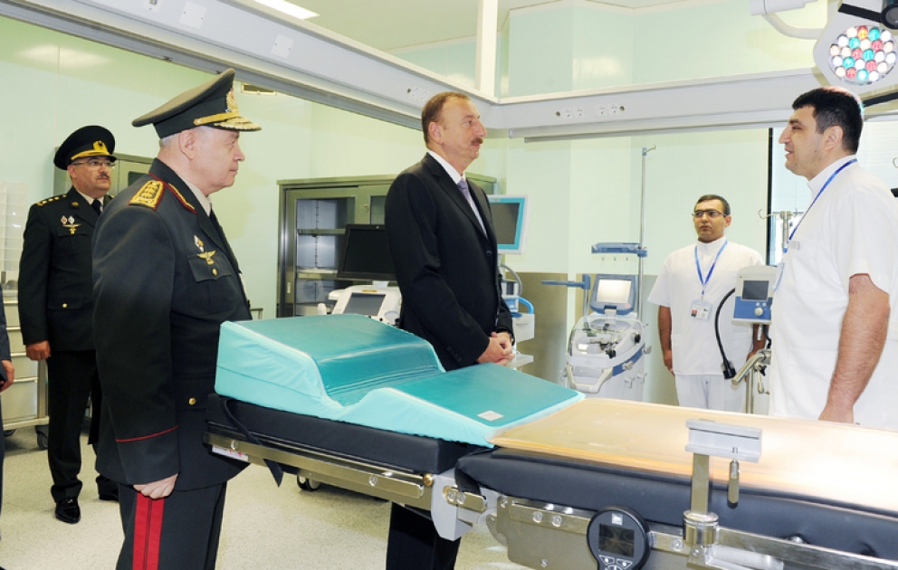 Le président Ilham Aliyev a participé à l’inauguration du deuxième bâtiment de traitement de l’Hôpital militaire général des forces armées