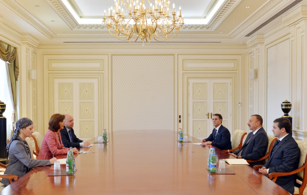 Le président azerbaïdjanais Ilham Aliyev a reçu la délégation dirigée par la ministre colombienne des AE