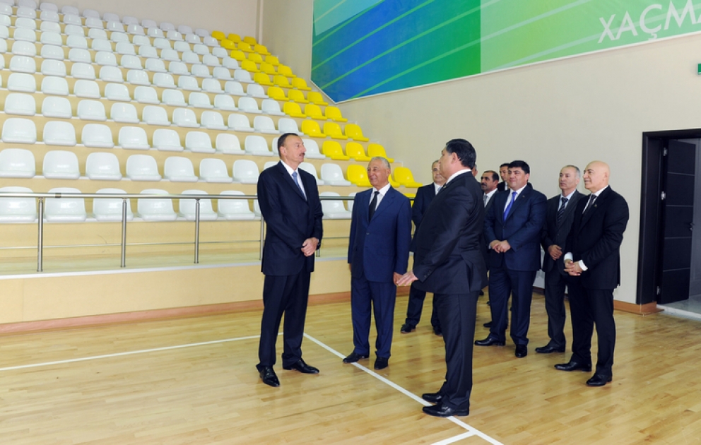 Le président Ilham Aliyev a assisté à la cérémonie inaugurale du Complexe sportif olympique de Khatchmaz