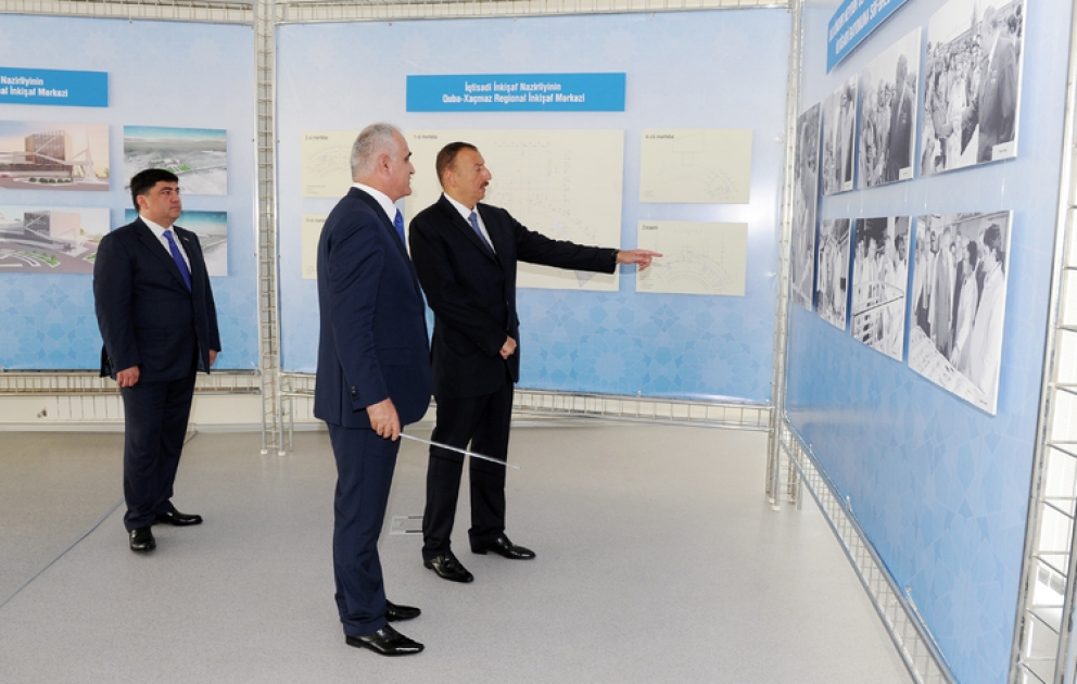 Le président Ilham Aliyev a participé à l’ouverture du Centre régional Gouba –Khatchmaz