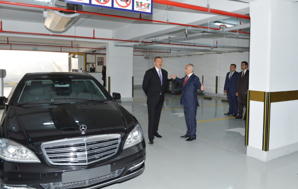 Le président azerbaïdjanais Ilham Aliyev a participé à l’ouverture du nouveau parking souterrain à Bakou