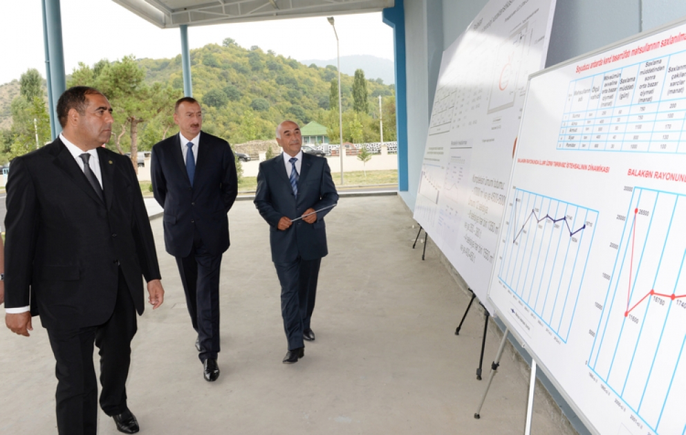 Le complexe d’entrepôts frigorifiques a été mis en service dans le village de Katekh à Balakan