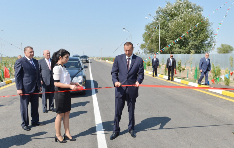 La route Garayevkend-Symadakend a été mise en service à Saatly