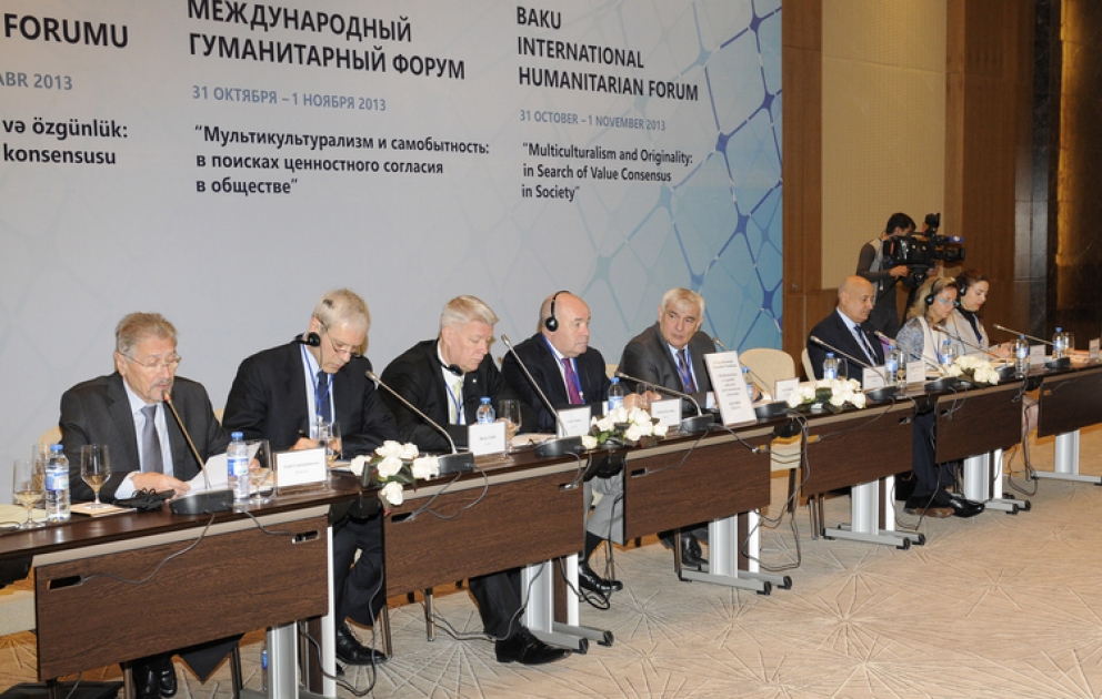 Round table on "Multiculturalism and identity: in search of value consensus in society” held within Baku International Humanitarian Forum