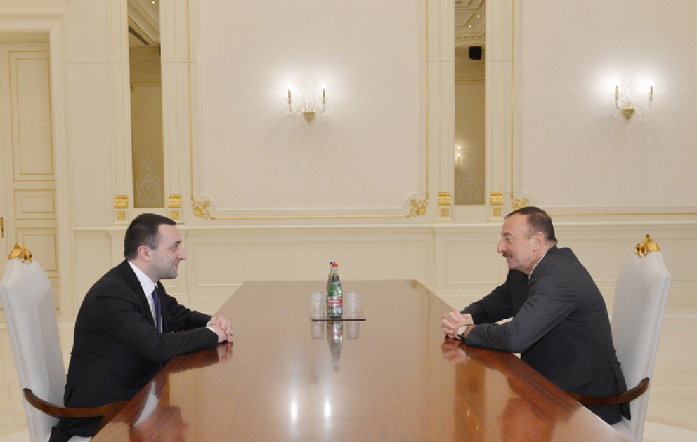 President Ilham Aliyev receives Georgian Premier Irakli Garibashvili