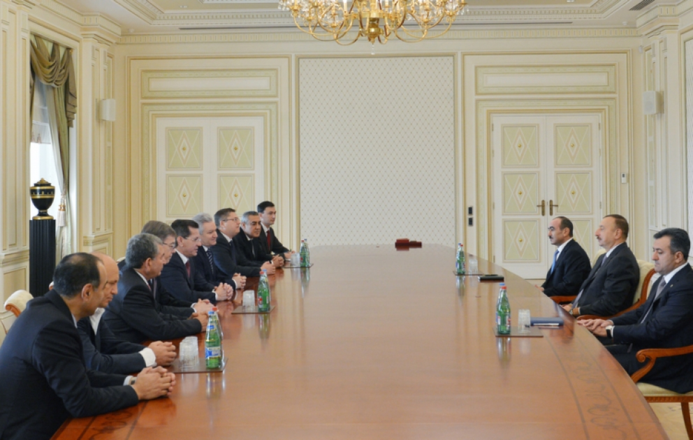 President Ilham Aliyev receives Governor of Russian Astrakhan Oblast