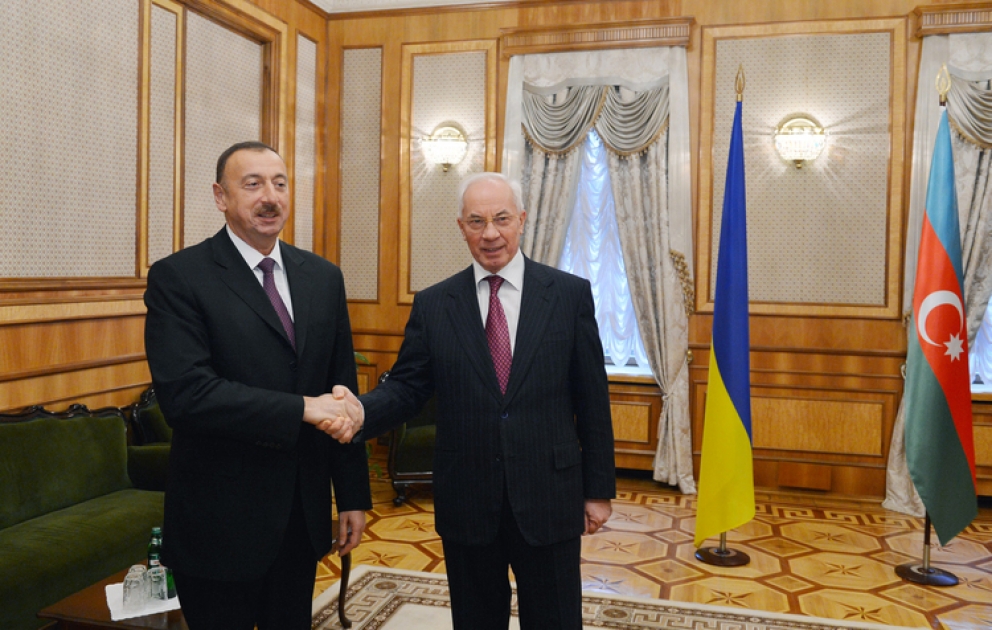President Ilham Aliyev meets Ukrainian Premier Mykola Azarov