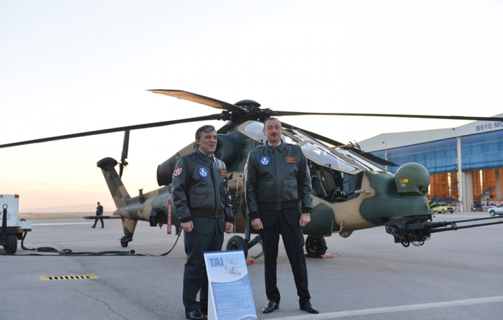 President Ilham Aliyev views Turkish Aerospace Industries, Inc.