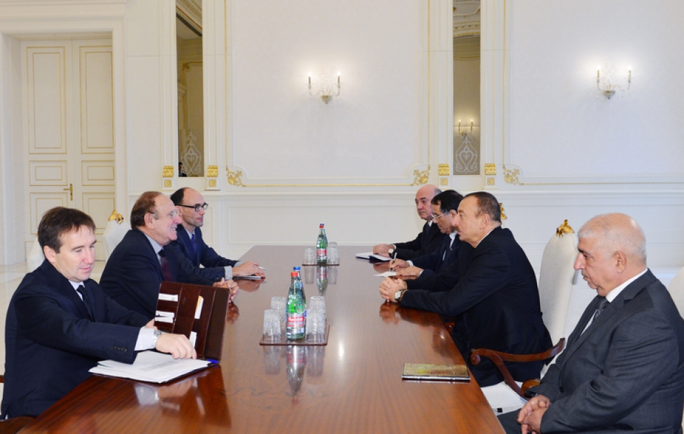President Ilham Aliyev receives European Parliament`s delegation led by head of election observation mission for monitoring of presidential election in Azerbaijan