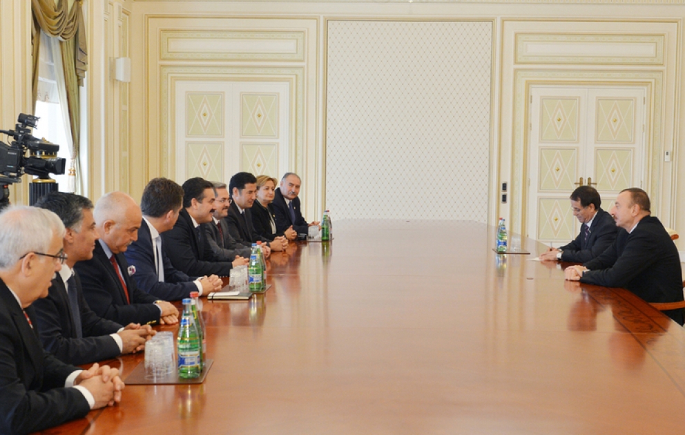President Ilham Aliyev receives election monitors of Turkish Grand National Assembly