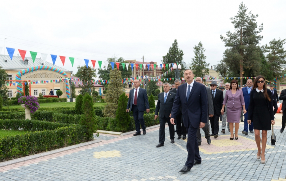 President Ilham Aliyev inspects Heydar Aliyev Garden in Girmizi Gesebe
