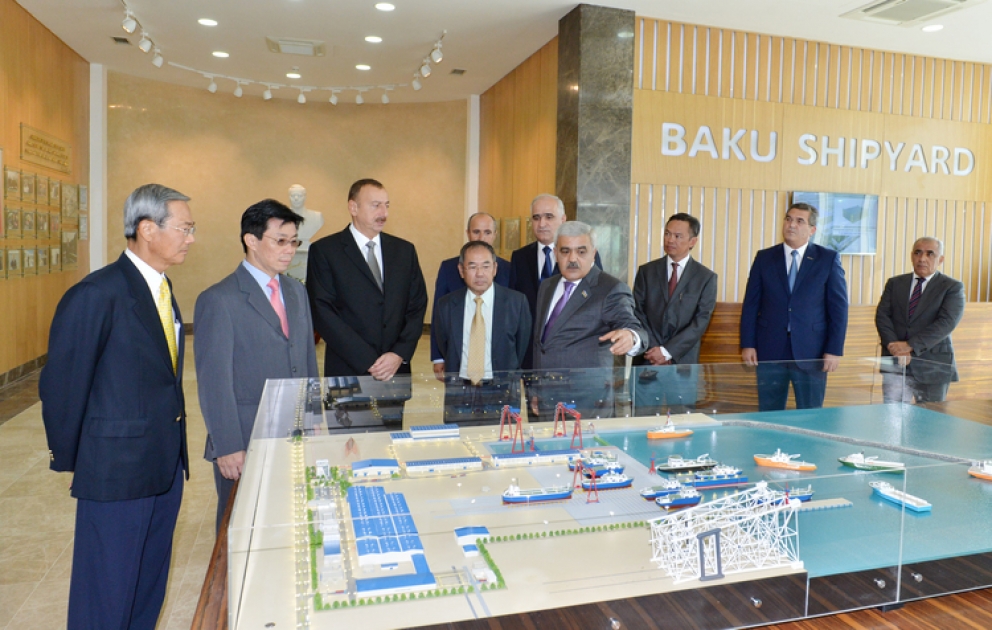 Le président azerbaïdjanais Ilham Aliyev a participé à l’inauguration du chantier naval à Bakou