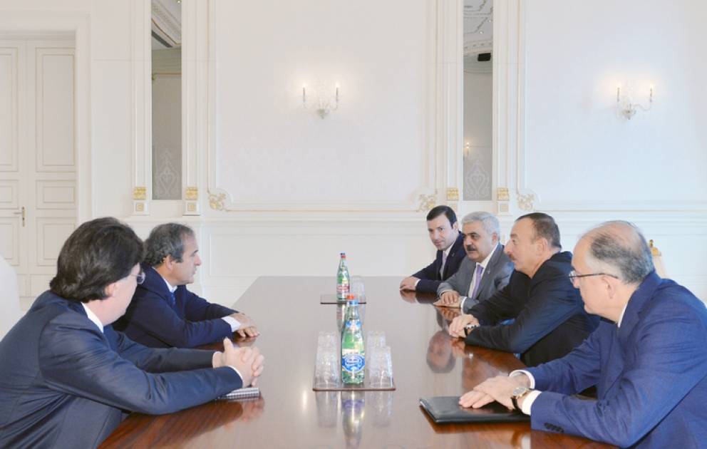 Le président azerbaïdjanais Ilham Aliyev a reçu Michel Platini, président de l’UEFA