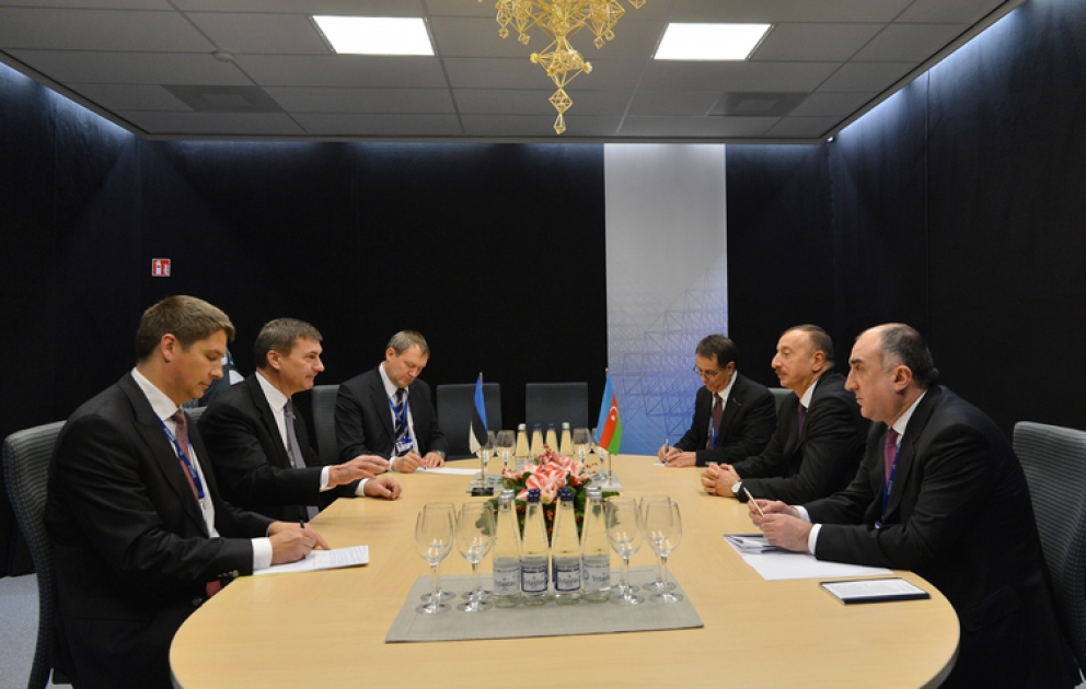 Rencontre du président Ilham Aliyev avec Andrus Ansip, premier ministre estonien