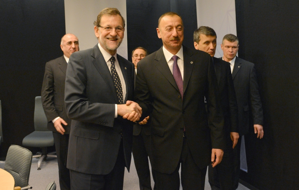 Vilnius : Entretien du président azerbaïdjanais Ilham Aliyev avec le président du gouvernement espagnol Mariano Rajoy Brey