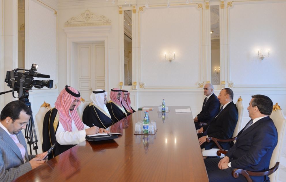 Le président azerbaïdjanais Ilham Aliyev a reçu la délégation dirigée par le gouverneur de la Saudi Arabian General Investment Authority