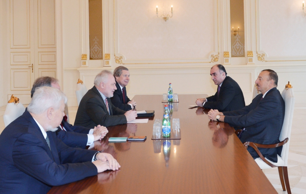 Le président azerbaïdjanais Ilham Aliyev a reçu les coprésidents du Groupe de Minsk de l’OSCE et le représentant spécial du président en exercice de l’OSCE