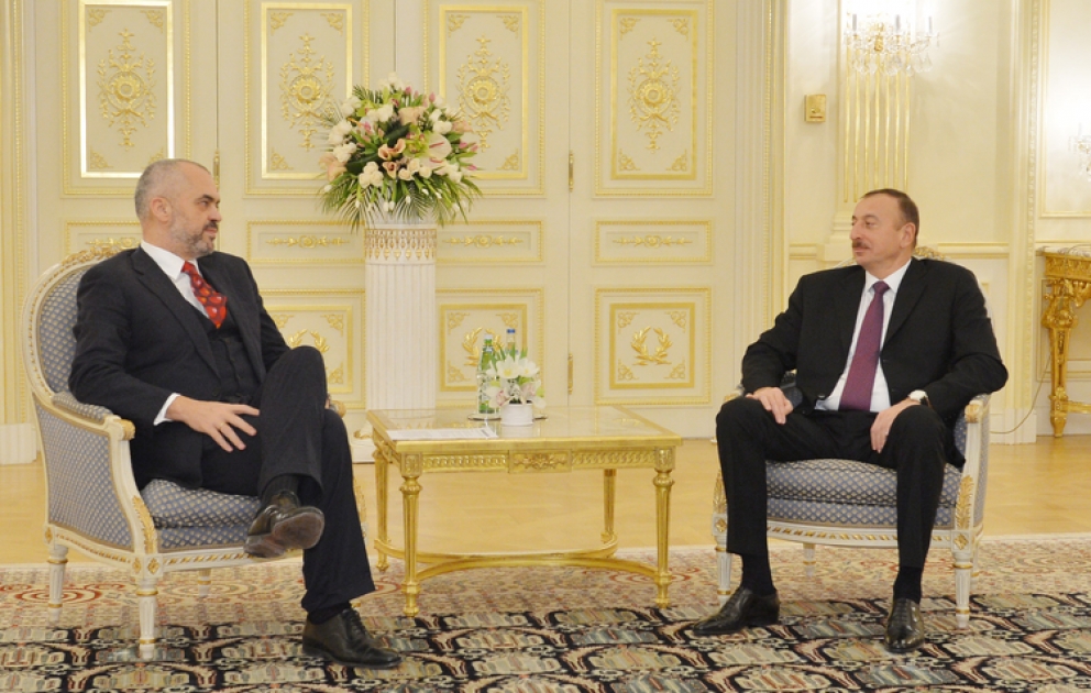 Le président azerbaïdjanais Ilham Aliyev a reçu le premier ministre albanais Edi Rama