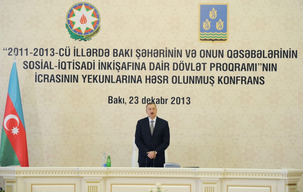 Une conférence consacrée au bilan de l’exécution du Programme d’Etat pour le développement social et économique de la ville de Bakou et de ses banlieues s’est tenue sous la présidence du chef de l’Etat Ilham Aliyev