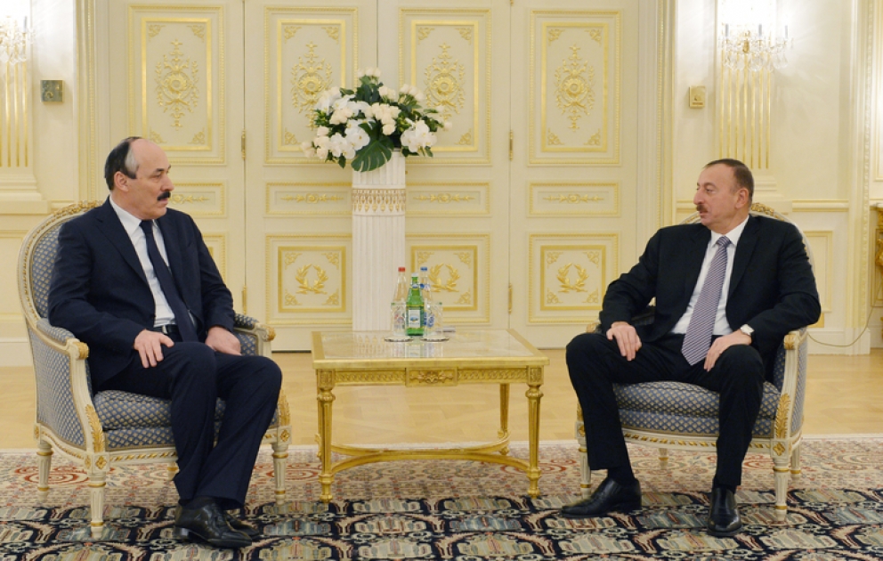 Le président azerbaïdjanais Ilham Aliyev a reçu la délégation conduite par le président daghestanais Ramazan Abdulatipov