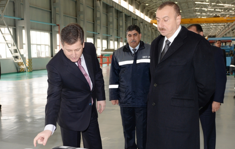 Gəncədə “DET-AL Alüminium” MMC-nin Detal Alüminium Kompleksinin alüminium yarımfabrikat istehsalı zavodları açılıb