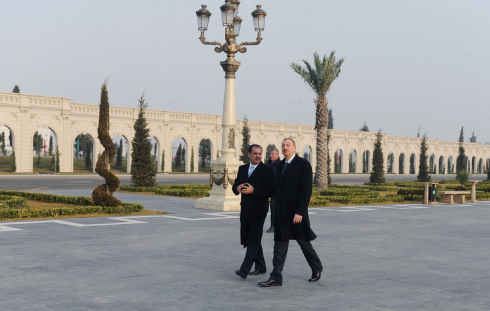 Gəncədə Heydər Əliyev park–kompleksi və Heydər Əliyev Mərkəzi açılıb