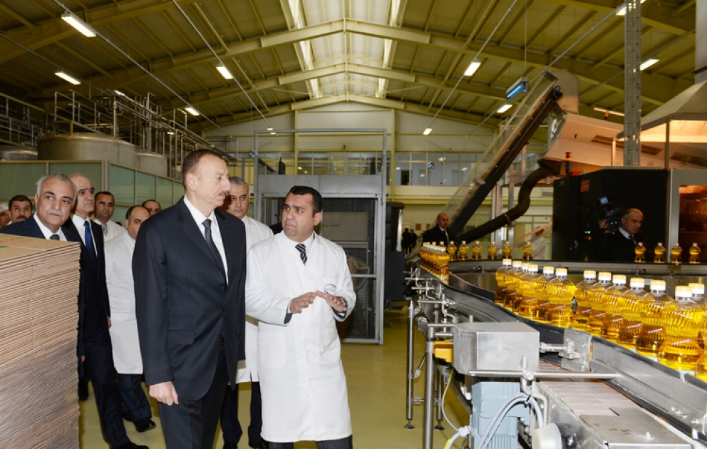“Azərsun Sənaye Parkı”nda yaradılmış Sumqayıt yağ fabriki istifadəyə verilib