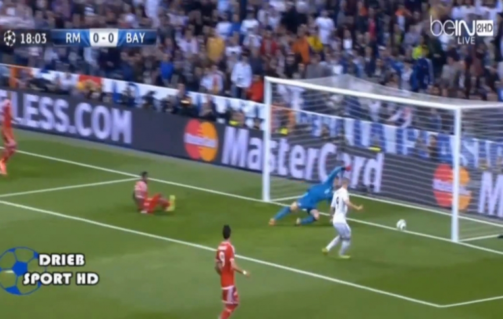 1:0 hesabıyla bitən “Real Madrid”- “Bavariya” oyununda Kərim Benzemanın vurduğu qol