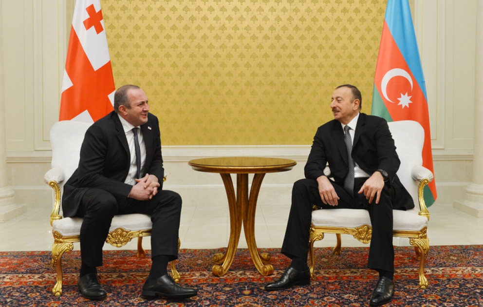Azerbaijani, Georgian presidents meet in private