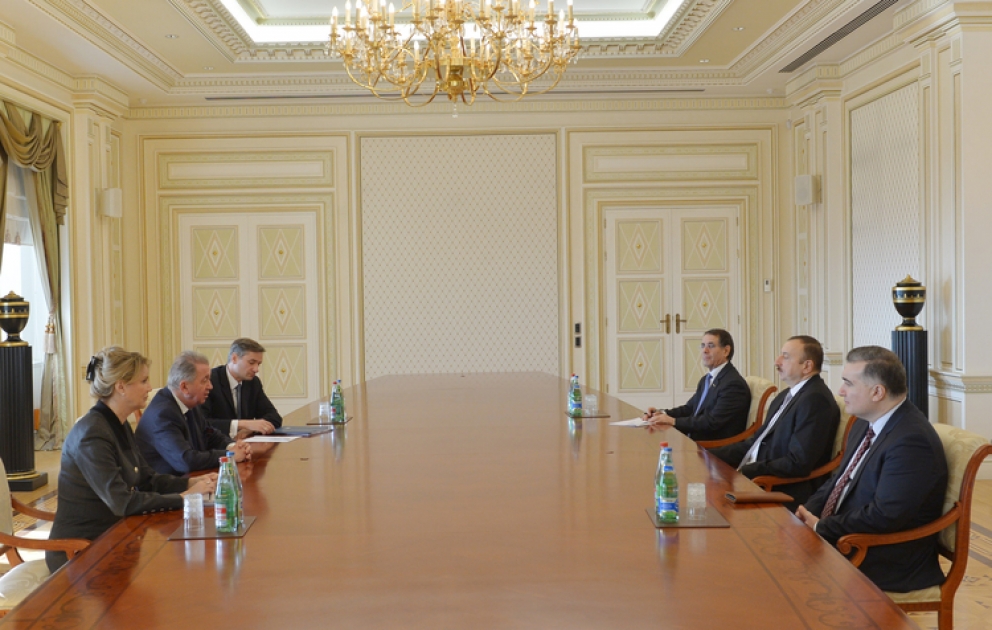 President Ilham Aliyev receives President of International Peace Institute