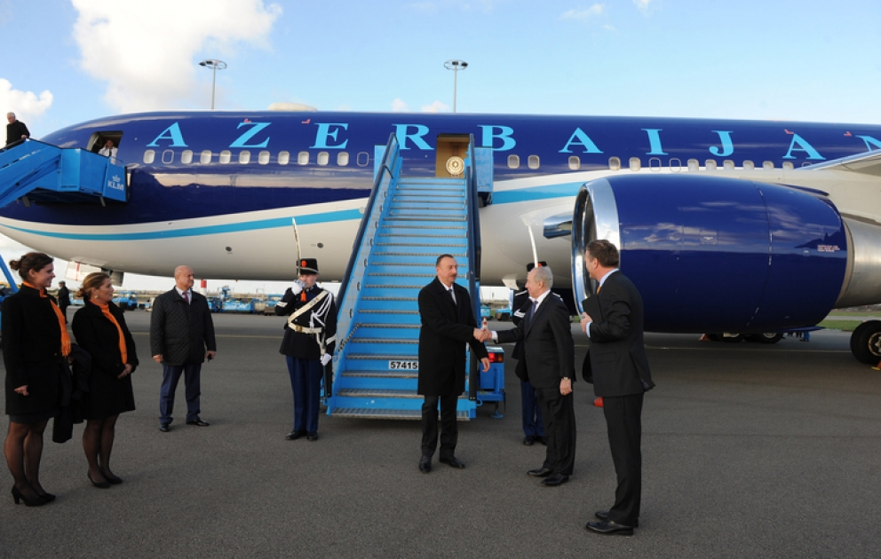 Azerbaijan`s President arrives in Netherlands for working visit