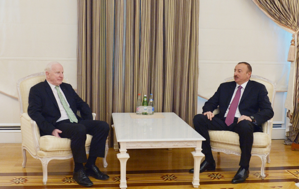 President Ilham Aliyev receives president of European Olympic Committees