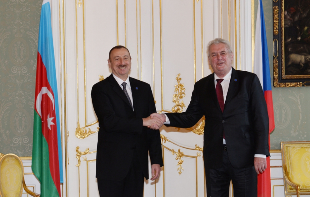 President Ilham Aliyev met Czech President Milos Zeman in Prague