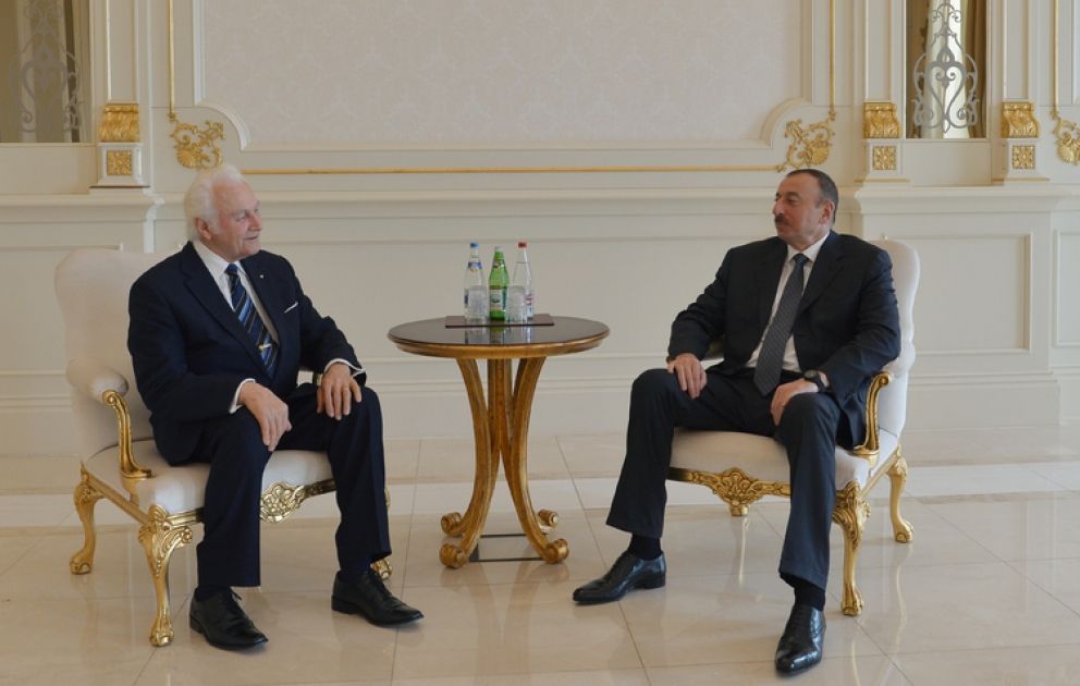 Azerbaijani President Ilham Aliyev received former Estonian President Arnold Ruutel
