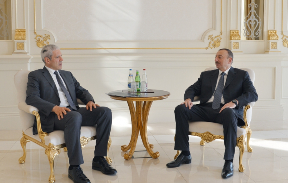 Azerbaijani President Ilham Aliyev received former Serbian President Boris Tadic