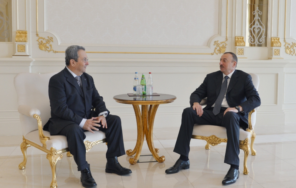 Azerbaijani President Ilham Aliyev received former Prime Minister of the State of Israel Ehud Barak