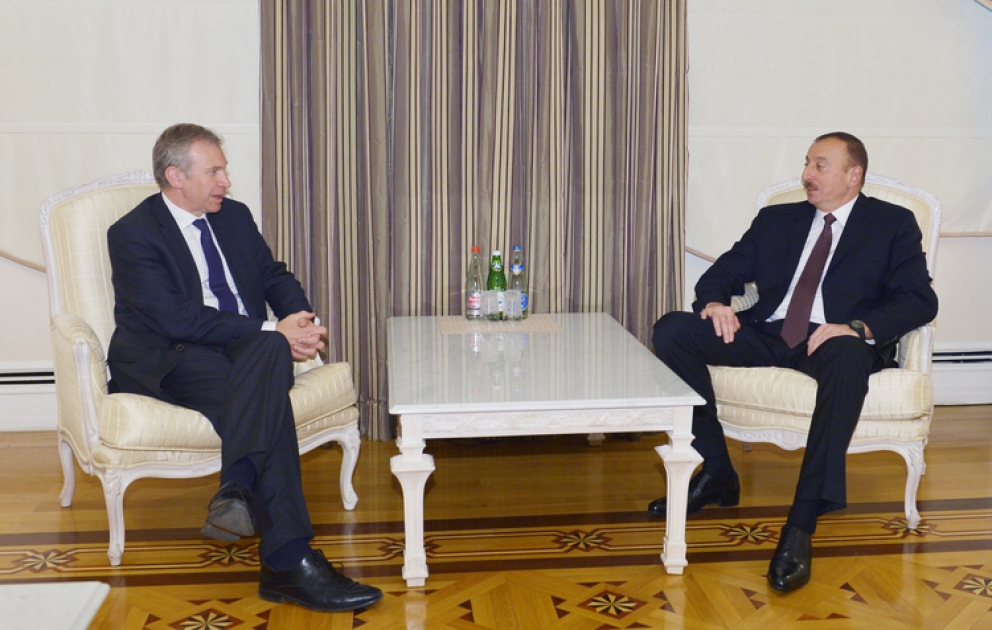 Azerbaijani President Ilham Aliyev received former Belgian Prime Minister Yves Leterme