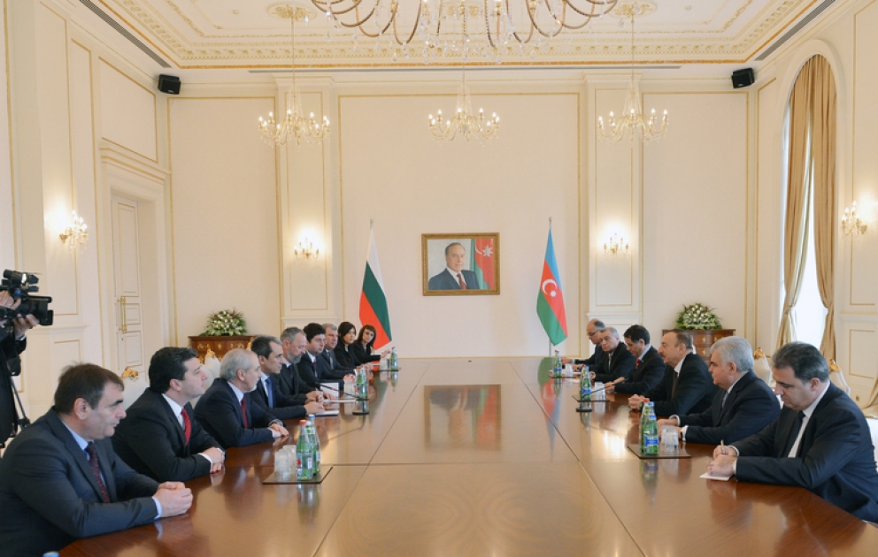 Aserbaidschans Präsident Ilham Aliyev empfing eine Delegation unter der Leitung des bulgarischen Ministerpräsidenten Plamen Orescharski